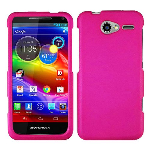 For Motorola Electrify M Phone Case Hot Pink Hard Cover +Screen Protector XT901