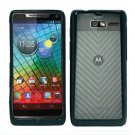 For Motorola Electrify M Phone Case Soft Edge Black/Frosted Clear Hard Cover +Screen Protector