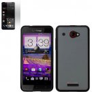 Phone Case For Verizon HTC Droid DNA 6435 Case Edge Black/Frosted Clear Hard Cover +Screen
