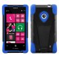Phone Case For Nokia Lumia 521 520 Silione Corner Blue/Black Hard Cover Stand
