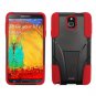 Phone Case For Samsung Galaxy Note 3 Silione Corner Red/Black Hard Cover Stand