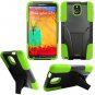Phone Case For Samsung Galaxy Note 3 Silione Corner Neon/Black Hard Cover Stand