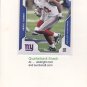 Amani Toomer  (Giants) Upperdeck 2008 rookie card #183.