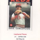 Dave Concepcion (Reds) Topps 1986 card #195