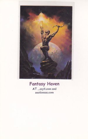 Boris Vallejo (amaethon)1992 fantasy art trading card #65.