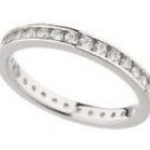 Diamonique Round Channel Eternity Band Ring
