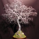 Bonsai with Hammered Leaves - wire tree sculpture