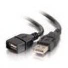 Black USB Extension Cable - 3' long