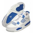 Jordan Retro 4 Wht/MBlu/Grey