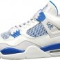 Jordan Retro 4 Wht/MBlu/Grey