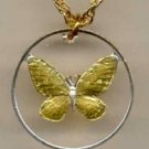Beautifully Cut out & 2-toned Philippines Butterfly - coin Necklace