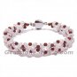 Natural Iced Rose Quartz with Natural Garnet Fashionable Bracelet