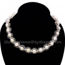 Natural Fresh Water Pearl with Natural Clear Quartz Necklace