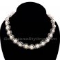 Natural Fresh Water Pearl with Natural Clear Quartz Necklace