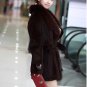 Women's High quality Cashmere in Rabbit /Fox Fur & wool 100% ladies coat
