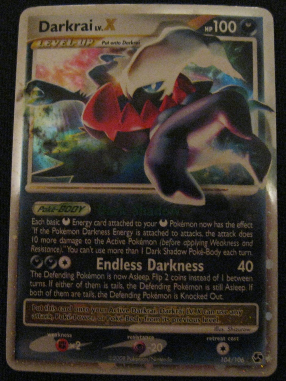 Pokemon Card Darkrai LVX Great Encounters CLEARANCE