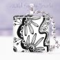 abstract B&W doodles art 1" glass tile pendant NECKLACE GIFT IDEA