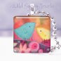 Mom & Chick Blue Yellow Pink 1" pendant Great GIFT IDEA
