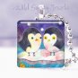 Penguins winter iceberg ocean 1" glass tile pendant Necklace GIFT IDEA