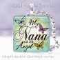 Mother Day GIFT MEMORIAL My Nana is an Angel 1" glass tile pendant necklace