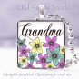 Mother Day GIFT Multi floral Grandma 1" glass tile pendant necklace