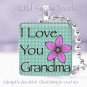 Mothers Day GIFT Aqua check Grandma 1" glass tile pendant necklace