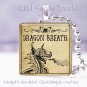 Gothic Dragon Vtg Poison Potion Label 1" glass tile pendant necklace gift idea