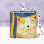 Orange Marmalade CAT kitten whimsical 1" glass tile pendant necklace great gift