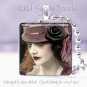 Goth Punk Roaring Twenties Woman chic & shabby 1" glass tile pendant necklace