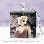 Gothic Punk Vamp Vintage woman chic shabby Mauve 1" glass tile pendant necklace