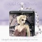 Gothic Punk Vamp Vintage woman chic shabby Mauve 1" glass tile pendant necklace
