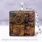 Clock Gears Brass Rust Brown Tan Victorian Si-Fi SteamPunk 1" glass tile pendant