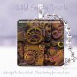 Clock Gears Brass Rust Brown Tan Victorian Si-Fi SteamPunk 1" glass tile pendant
