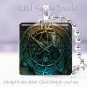 Patina Teal Clock Time Victorian Si-Fi SteamPunk 1" glass tile pendant necklace