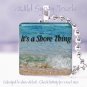 Jersey Shore Beach Girl Ocean Sea Waves glass pendant