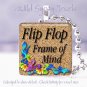 Beach Summer Sand Flip Flop Frame of Mind glass pendant