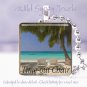 Tropical Time Out Island Ocean Sea Beach 1" glass tile pendant necklace