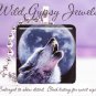 Wolf Blue Moon howing B&W gray nature lover GIFT 1" glass tile pendant necklace