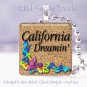 California Dreamin' Beach Girl Flip Flops glass pendant