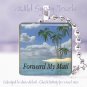 Tropical Island Ocean Sea Beach Retirement glasspendant