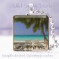 Tropical Island Ocean Sea Beach Palms glass pendant