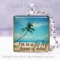 Summer Ocean Sea Beach Flip Flops 1" glass tile pendant necklace