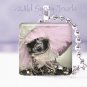 Hot & sexy Lady GaGa Steampunk MASK PINK 1" glass tile pendant necklace gift ide