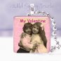 Vintage Children PINK My Valentine 1" glass tile Pendant necklace gift idea