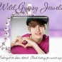 Justin Bieber sweet young Heart 1" glass tile pendant necklace FAN gift idea