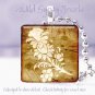 Faux Weathered wood look tole floral 1" glass tile pendant necklace Gift Idea