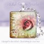 Pale Pastel rose mint green sienna ivory 1" glass tile pendant necklace Gift Ide