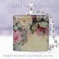 Rose bower ivory pink white Victorian 1" glass tile pendant necklace made in USA
