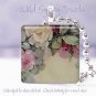 Rose bower ivory pink white Victorian 1" glass tile pendant necklace made in USA