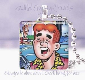 "Archie" comic book hero 1941 classic retro chic 1" glass tile pendant necklace